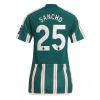 Camisa de Futebol Manchester United Jadon Sancho #25 Equipamento Secundário Mulheres 2023-24 Manga Curta